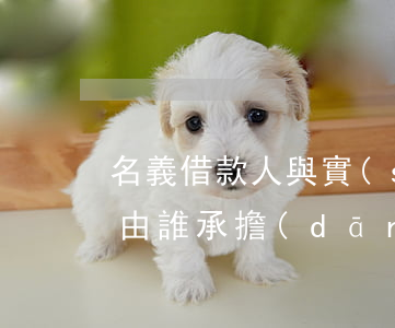 名義借款人與實(shí)際借款人不一致，由誰承擔(dān)還款責(zé)任？